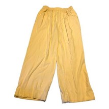 Alfred Dunner Yellow Flowy Straight Leg Dress Pants Sz 12 Stretch Pull On Baggy - £17.17 GBP