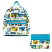Loungefly Disney Pinocchio Little Golden Book Scenes AOP Backpack + Wallet SET! - £47.06 GBP