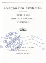 Sheboygan Fiber Furniture 1937 CATALOG Wicker Rattan Upholstered Chairs ... - $38.75