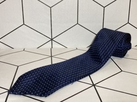 Donald Trump Mens Necktie Tie 100% Silk Blue Geometric Diamond Dot Print - £23.76 GBP