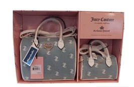 Juicy Couture denim logo two piece satchel bag set - £44.84 GBP