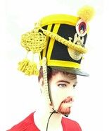 New French Napoleonic Yellow Shako Helmet + Pompom + Cordon + Star Hook-... - £122.64 GBP