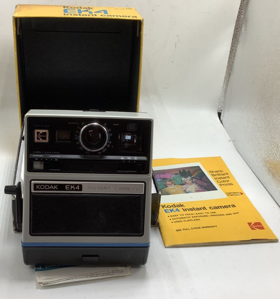 Vintage KODAK EK4 Instant Camera in Original Box with manual - $7.69