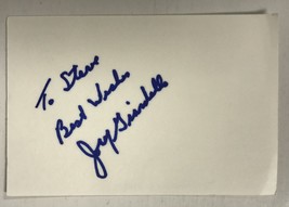 Joey Giardello (d. 2008) Signed Autographed 4x6 Index Card - Boxing Champ - £11.79 GBP
