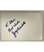 Joey Giardello (d. 2008) Signed Autographed 4x6 Index Card - Boxing Champ - $284.24 MXN