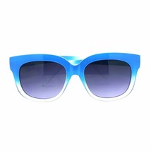 Super Retro Sunglasses Womens Thick Horn Rim Fashion Frame 2-Tone BLUE - £8.79 GBP