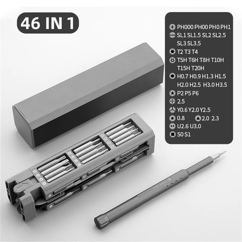 UNT 8/32/40/43/44/46 In 1 Magnetic Screwdriver Set Precision Phillips Hex Screw  - £234.93 GBP