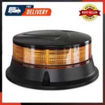 Amber Beacon Light 4.2Inch, Flashing Safety Warning Lights Permanent Mount LED - £30.38 GBP