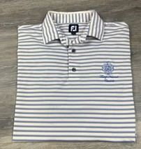 FootJoy FJ Trump National CLT NC Striped Blue Mens Golf Polo Shirt L Golfing - £18.24 GBP
