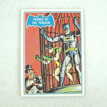 1966 Topps Batman Blue Bat Puzzle Back Card #16B Penned By The Penguin bw-b RARE - £16.23 GBP