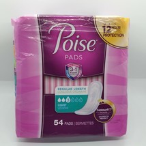 Poise Incontinence Pads, Light Absorbency Regular 54 Ct - $18.37