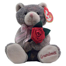 Grandmother Bear with Rose Retired Ty Beanie Baby MWMT Retired Grandpare... - $16.95