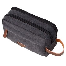 Men Travel Canvas Shaving Kits Cosmetic Makeup Organizer Women Toiletry Bag with - £21.22 GBP