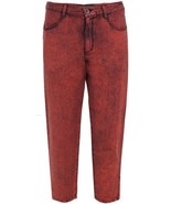 NWT! Theyskens&#39; Theory Red Winki Acid Wash Crop Jeans Pants $265, Sz 25 - $49.49