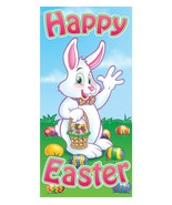 HAPPY EASTER BUNNY DOOR COVER Photo Booth Prop Party Wall Decoration 30x60 - £5.95 GBP