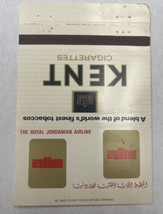 Kent Cigarettes & Royal Jordanian Airline Matchbook Cover - $5.89