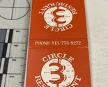Vintage Matchbook Cover  Circle 3 Restaurant  Waichula, FL  gmg  Unstruck - $12.38
