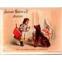 Jordan Marsh &amp; Co Trade Card Boston Antique Advertising Victorian French Appel - £22.01 GBP