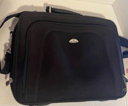 Samsonite Briefcase Black Soft Canvas Business Bag Computer Carrying Case - $453.69 MXN