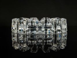 Large Size  Glass Sprocket  Ashtray Measures 7" diameter by 1.75" H image 2