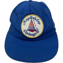 America&#39;s Cup Challenge &#39;87 1987 Trucker Hat Cap Royal Blue OS Vintage K... - £73.38 GBP