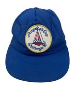 America&#39;s Cup Challenge &#39;87 1987 Trucker Hat Cap Royal Blue OS Vintage K... - £74.34 GBP