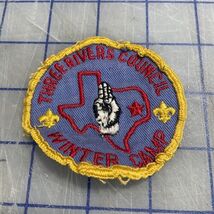 Vintage Boy Scout Patch Three Rivers Council Winter Camp  Texas 1970s BS... - $12.40 CAD