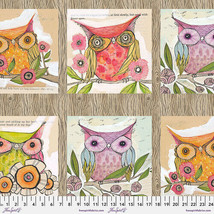 24.5&quot; X 44&quot; Panel Well Owl Be Owls Birds Cori Dantini Cotton Fabric D469.33 - £8.04 GBP