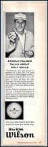 1950s Wilson &quot;Staff&quot; Golf Balls PRINT AD Pro Golfer Arnold Palmer BX3 - $3.79