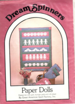 Dream Spinners Paper Dolls Crib Quilt, Bumper Pads and Crib Sheet Pattern 1990 - £9.68 GBP