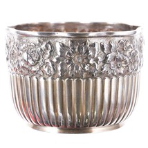 1904 Black Starr and Frost Sterling silver repousse fluted cachepot - £335.55 GBP