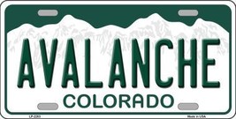 Avalanche Colorado State Background Novelty Metal License Plate LP-2283 - $284.59 MXN
