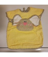 VTG 80s Mullin Square Kids Yellow Mouse Baby Bib with Removable White Wa... - $30.01 CAD