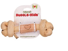 Hugglehounds Dog Natural Leather Knot Bone Medium - £7.87 GBP