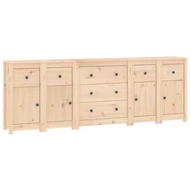 Rustic Wooden Pine Wood Large Wide Sideboard Cabinet Storage Unit With 7 Drawers - £350.83 GBP+