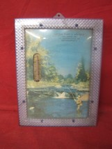 Antique Fishing Themed Advertisement Thermometer Mechanicville Md - £23.25 GBP