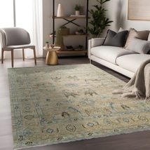 EORC LLC, A127BN9X12 Hand Knotted Wool Oushak Rug, 9&#39; x 12&#39;, Brown Area Rug - £1,727.28 GBP
