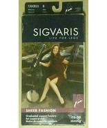New SIGVARIS Women&#39;s Sheer Fashion Knee Highs 15-20 mmHg Size B Natural ... - $14.43