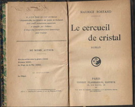 Rostand Le Cercueil de cristal Novel French Literature Antique Book 1921 - £74.24 GBP