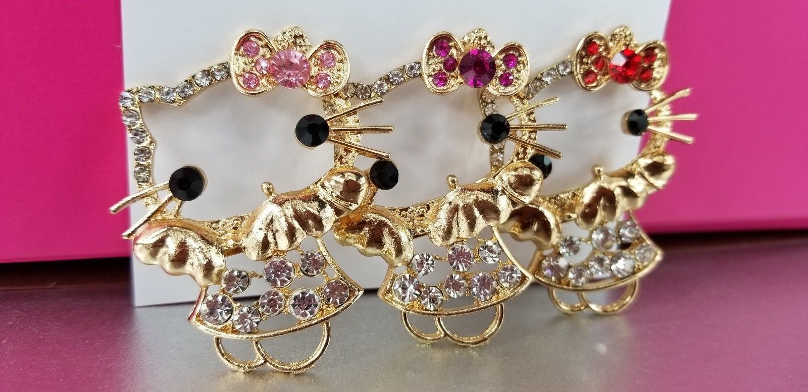 Hello Kitty Crystal Pins 3 colors to choose from Free Standard Shipping - $6.00