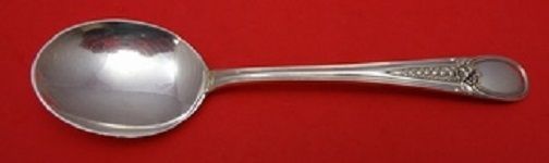 Flowered Antique By Blackinton Sterling Silver Cream Soup Spoon 6 1/4" - £62.51 GBP