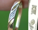 Estate Sale! 10k GOLD solid ring DIAMONDS 1.4g band gemstone size 5.5 TE... - $114.99