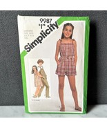 Simplicity Romper/Jumpsuit Sundress Vintage 1980s Sewing Pattern 9987 Gi... - $15.92 CAD