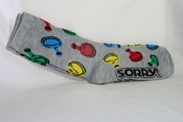 Ladies Socks 1 pr. (new) SORRY - LIGHT GRAY W/ COLORFUL PLAYING PEICES - £4.79 GBP