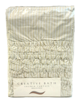Creative Bath Shower Curtain 72&quot; x 72&quot; Can-Can Beige Shabby Cottage Style - £22.86 GBP