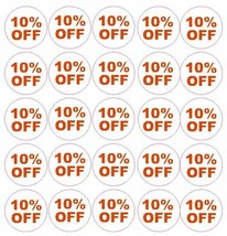 10% Percent Off Sale Sticker Retail Store Flea Market Boutique Made In Usa #D53 - £2.38 GBP+