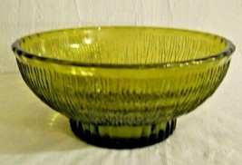 Vintage 1975 FTD Green Glass Footed Planter Bowl Candy Dish - £14.35 GBP