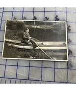 RPPC Postcard Man In Row Boat Karl Roth Germany Buhlertal L. Bade 1940s - €5,98 EUR