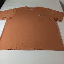 Carhartt Loose Fit K87-M Men’s Orange Cotton T-Shirt Pocket Short Sleeve Sz 2XL - $15.83