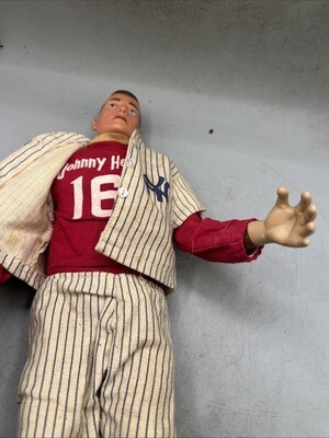 Vintage Rosko Johnny Hero Doll Action Figure 1960's RARE Yankees Baseball 13” Item image 14